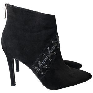 Guess Women Pointed Toe Ankle Booties Tabare3 Size US 9M Black Suede‎